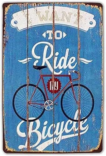 BOEMY Vintage-Blech [Fahrrad] | Retro-Wandschild für Wohnzimmer, Bar, Werkstatt, Laden | Metall mit hoher Dichte und Prägung | Größe 20 x 30 von BOEMY