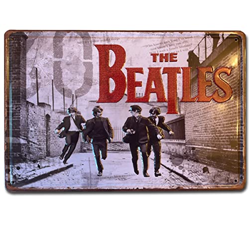 BOEMY Vintage-Blechschild aus Metall [ The Beatles] | Retro-Dekoration der Beatles | Maße 20 x 30 cm von BOEMY