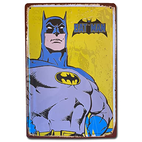 Dekoratives Metallblech [ Superhelden/Batman] | Retro-Dekoration von Super Heroes | Maße 20 x 30 cm von BOEMY
