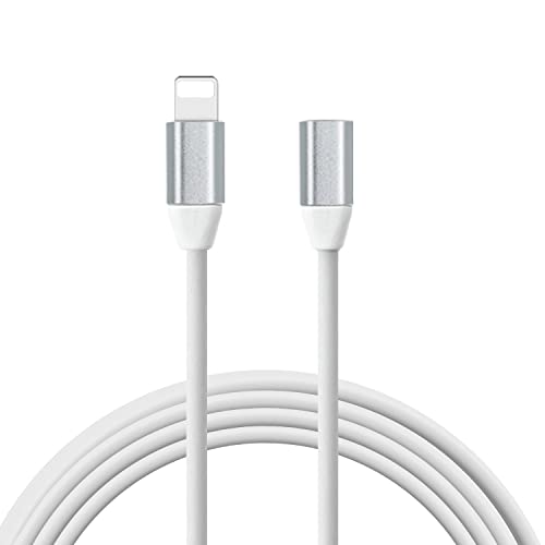 BOFA Eco Tableware 6.6 FT iOS Extension Verlängerung, Weiß Mann zum Weiblichen Dock Connector Kabel Case Adapter, Ladekabel Sync Video Audio kompatibel mit iOS Geräten von BOFA Eco Tableware