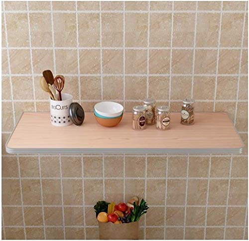 BOFIBO Schweberegale Ausklappbare Wandhalterung Computer-Laptop-Tabellen- Wand hängend Esszimmer Küche Klapptisch Wandregal mit Aluminiumlegierung Hemming und Edelstahlhalterung(90 * 30cm) von BOFIBO