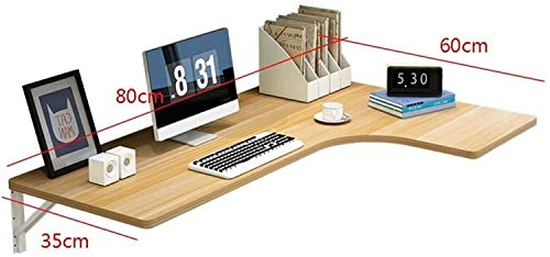 BOFIBO Schweberegale Klappwandregal Küchentisch Unterstützung hängend Side Rechteck Klapptischgestell Laptop- Ständer Wand- Klapptisch for kleine Räume(Beige) von BOFIBO