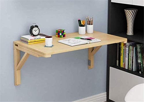 BOFIBO Schweberegale Kleine Fold-Down- Küchentisch Wand befestigter Workbench Heavy Duty Falten Fown Esstisch Computer-Schreibtisch-Wand- Massivholz Klapptisch Klapphänge(100 * 40cm) von BOFIBO