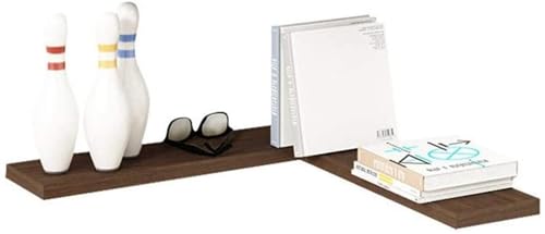 BOFIBO Schweberegale Schwimmdock Regale L- Form Corner Wandregal for Haushalts- Speicher Ledge Regal Klapptisch, 2 Farben, 3 Größen(B,45 X 15CM) von BOFIBO