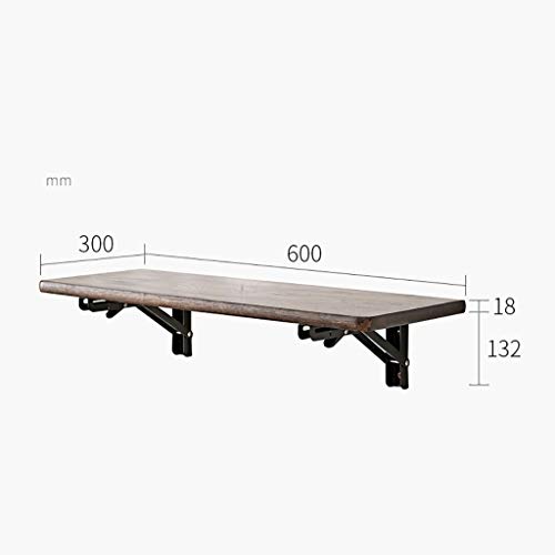 BOFIBO Schweberegale Schwimmdock Regale Weiß Wandregal aus Holz Dekorative hängend Display Rack Hauptspeicherorganisator mit Brackets(Walnut,60 * 30cm) von BOFIBO
