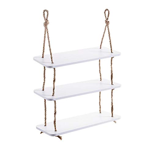 BOFIBO Schweberegale Wand Clapboard Lagerregal dekorative Wandregale Haken an der Wand Holz Regalwand Küche Speicherorganisation Regalschrankspeicher-Rack(3 Layer) von BOFIBO
