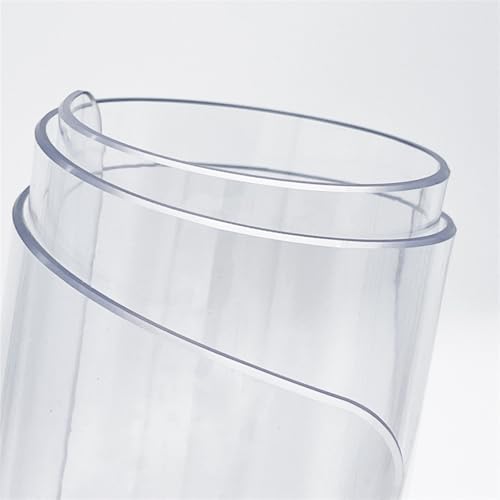 BOFIBO Transparente Plastiktischdecke Weiche Glastischdecke Transparente PVC-Tischdecke wasserdichte und ölbeständige Küche Esstisch Runde weiche Silikon-Tischdecke(Transparent 1.0mm,Round 85cm) von BOFIBO
