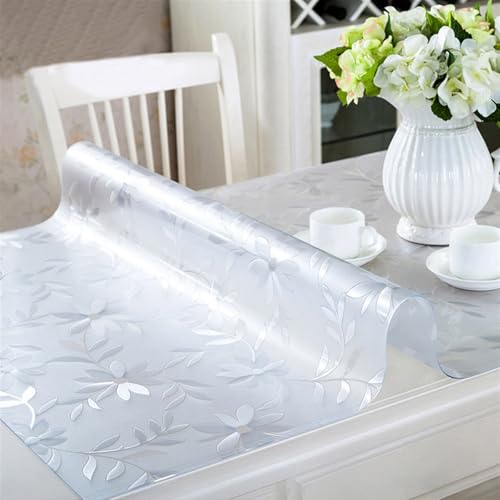 BOFIBO Transparente Plastiktischdecke Weiche Glastischdecke Transparente PVC-Tischmatte Wasserdicht und ölbeständig Küchentischabdeckung Zhuo-Abdeckung Weiches Silikon waschbar(Cosmos 1mm,90 x 160cm) BOFIBO Transparente Plastiktischdecke Weiche Glastischdecke Transparente PVC-Tischmatte Wasserdicht und ölbeständig Küchentischabdeckung Zhuo-Abdeckung Weiches Silikon waschbar(Cosmos 1mm,90 x 160cm) von BOFIBO