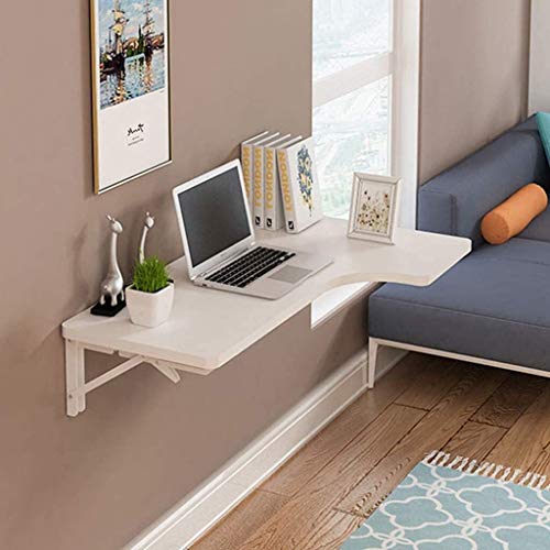 Schweberegale Corner Folding Computer Table-Tropfen- Blatt Wand- Esstisch Computer-Tisch, Schreibtisch, Wand Tabelle Studie Tabelle Doppel Unterstützung Beistelltisch(A,80 * 60 * 35cm/31 * 24 * 14in) von BOFIBO