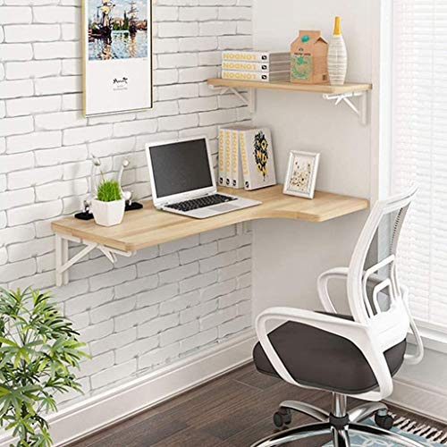 Schweberegale Corner Folding Computer Table-Tropfen- Blatt Wand- Esstisch Computer-Tisch, Schreibtisch, Wand Tabelle Studie Tabelle Doppel Unterstützung Beistelltisch(B,80 * 60 * 35cm/31 * 24 * 14in) von BOFIBO