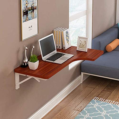 Schweberegale Corner Folding Computer Table-Tropfen- Blatt Wand- Esstisch Computer-Tisch, Schreibtisch, Wand Tabelle Studie Tabelle Doppel Unterstützung Beistelltisch(D,80 * 70 * 50cm/31 * 28 * 20in) von BOFIBO