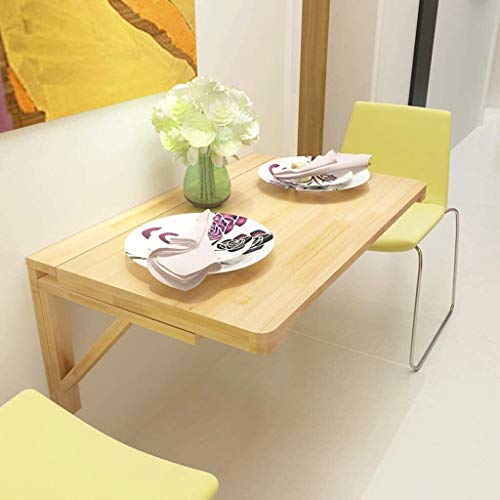 Schweberegale Folding Wand- Klapptisch Kiefernholz Wand- Stehtische Home Office Tisch, Schreibtisch, Arbeitsplatz-Computer- Schreibtisch mit Abstellflächen, Schreibtisch Jochbrücke(120*60cm/47*24in) von BOFIBO