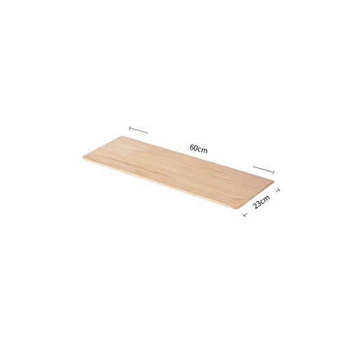 Schweberegale Schwimmdock Regale Holz der Wand befestigtes Regal Rustikal Regale festes Metall Wandregal for Schlafzimmer, Badezimmer, Wohnzimmer, Küche, Arbeitszimmer, Waschküche, usw.(Wood color,60* von BOFIBO