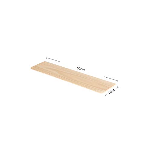 Schweberegale Schwimmdock Regale Holz der Wand befestigtes Regal Rustikal Regale festes Metall Wandregal for Schlafzimmer, Badezimmer, Wohnzimmer, Küche, Arbeitszimmer, Waschküche, usw.(Wood color,60* von BOFIBO