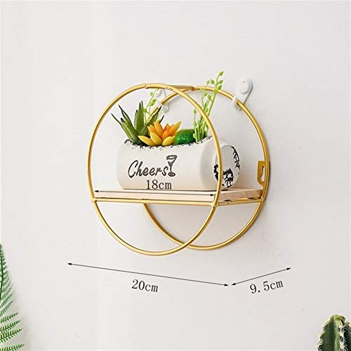 Schweberegale Wand Clapboard Hot Holz Gold- Storage Racks hängen Dekor- Aufbewahrungsbehälter Blumentopf Haus Storage Rack Wand Buchfiguren Display- Crafts Regale(A) von BOFIBO