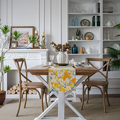 Tischläufer Home Tischwäsche Dekorative Luxus Gestreiften Patchwork Tisch Läufer Mit Quasten for Home Wohnzimmer Schlafzimmer Kunst Dekor Hochzeitsfeier Für Partys, Hochzeiten, Esstische(H,33*220cm) von BOFIBO