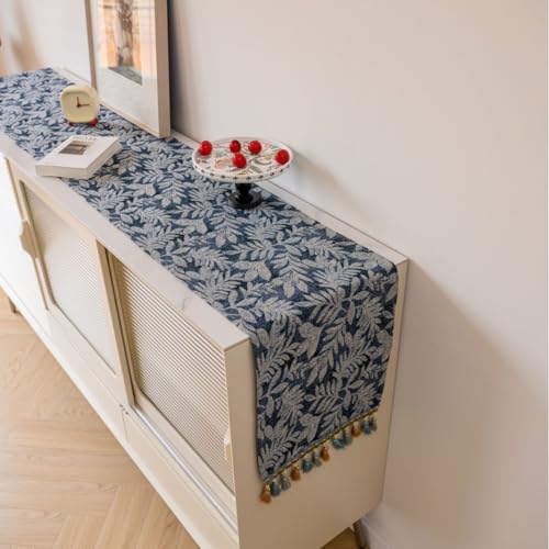 Tischläufer Home Tischwäsche Luxuriöser Tischläufer im Vintage-Design, bestickter Jacquard-Stoff mit mehreren Quasten, Tischläufer for Esszimmer, Kommode, Hochzeitsfeier, Urlaub, Hochzeit, Kamindekora Tischläufer Home Tischwäsche Luxuriöser Tischläufer im Vintage-Design, bestickter Jacquard-Stoff mit mehreren Quasten, Tischläufer for Esszimmer, Kommode, Hochzeitsfeier, Urlaub, Hochzeit, Kamindekora von BOFIBO