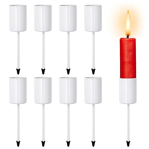 8er Set Kerzenhalter Adventskranz Stabkerzen Kerzenständer Stabkerzen Kerzenstecker Adventskranz Stabkerzenhalter für DIY Adventsgirlande Blumentopf Weihnachtsdekoration von BOFUNX