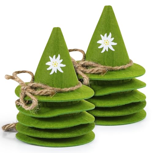 BOFUNX 10 Stücke Mini Oktoberfest Hut Klein Filzhut Trachtenhütchen Deko Bayrische Deko Oktoberfest Deko Partydeko Tischdeko Streudeko BOFUNX 10 Stücke Mini Oktoberfest Hut Klein Filzhut Trachtenhütchen Deko Bayrische Deko Oktoberfest Deko Partydeko Tischdeko Streudeko von BOFUNX