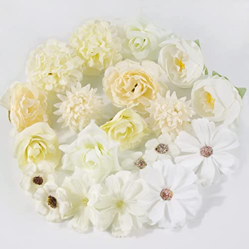 BOFUNX 20 Stücke Kunstblumen Blumenköpfe Künstliche Blumen Mini Blütenköpfe für Hochzeit Home Basteln Scrapbooking Deko von BOFUNX