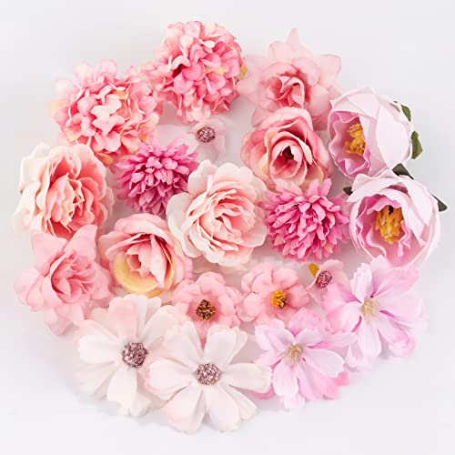 BOFUNX 20 Stücke Kunstblumen Blumenköpfe Künstliche Blumen Mini Blütenköpfe für Hochzeit Home Basteln Scrapbooking Deko von BOFUNX