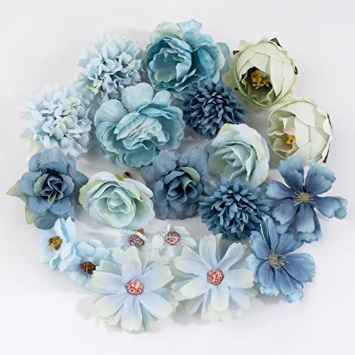 BOFUNX 20 Stücke Kunstblumen Blumenköpfe Künstliche Blumen Mini Blütenköpfe für Hochzeit Home Basteln Scrapbooking Deko von BOFUNX