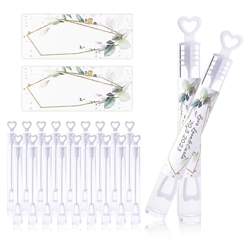 BOFUNX 50 Stücke Seifenblasen Hochzeit mit Seifenblasen Aufkleber Wedding Bubbles für Hochzeit Geburtstag Verlobung Valentinstag Party Gastgeschenk von BOFUNX