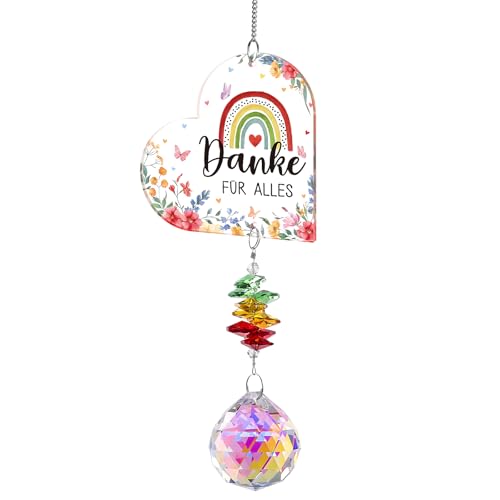 BOFUNX Danke Geschenk Sonnenfänger Kristall, Danke für Alles Geschenk Erzieherin Lehrerin Kollegin Abschiedsgeschenk Frauen Dankeschön Geschenk von BOFUNX