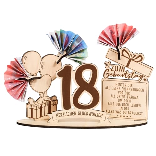 BOFUNX Geldgeschenke zum 18. Geburtstag Mädchen Jungen Holz Verpackung Geschenke 18 Geburtstag Jungen Mädchen Holz Schild Gästebuch Geburtstagsgeschenk 18 Geburtstag Geschenk Tischdeko BOFUNX Geldgeschenke zum 18. Geburtstag Mädchen Jungen Holz Verpackung Geschenke 18 Geburtstag Jungen Mädchen Holz Schild Gästebuch Geburtstagsgeschenk 18 Geburtstag Geschenk Tischdeko von BOFUNX