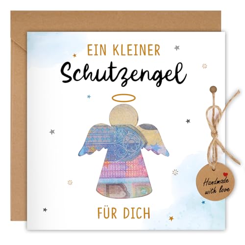 BOFUNX Geldgeschenke zur Taufe Schutzengel Geldgeschenk Karte mit Umschlägen Lustige Taufgeschenke Geldgeschenk für Taufe Kommunion Konfirmation Jugendweihe Jungen Mädchen von BOFUNX
