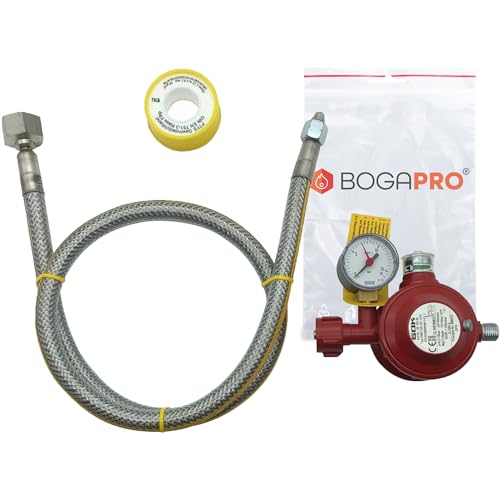 BOGAPRO GOK Herd Anschluss Set Pro, Betriebsdruck: 29 (30) mbar, Schlauchlänge: 2 m inkl. Polybeutel von BOGAPRO
