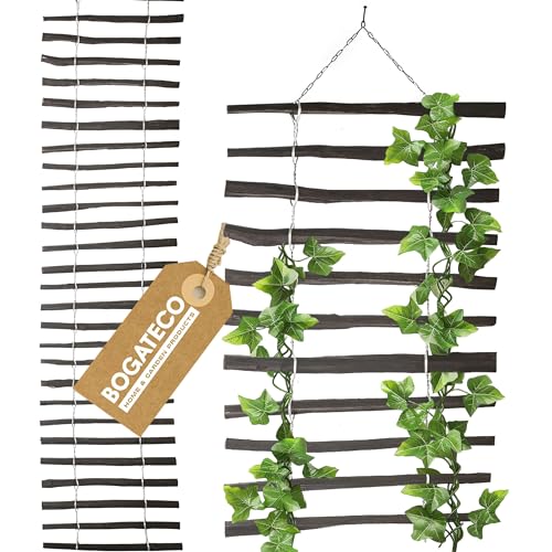BOGATECO Rankgitter aus Haselnuss für Kletterpflanzen | 50 x 200 cm Schwarz | Holz Rankhilfe Perfekt für den Garten, Balkon und Terrasse | Rankgitter Sichtschutz | 2 Größen zur Wahl | BOGATECO Rankgitter aus Haselnuss für Kletterpflanzen | 50 x 200 cm Schwarz | Holz Rankhilfe Perfekt für den Garten, Balkon und Terrasse | Rankgitter Sichtschutz | 2 Größen zur Wahl | von BOGATECO