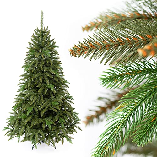 Weihnachtsbaum künstlich 180cm | Material PVC und PE - Premium | künstliche weihnachtsbäume natürliches Aussehen | unechter Tannenbaum inkl. Metall Christbaum Ständer | Christmas Tree | von BOGATECO
