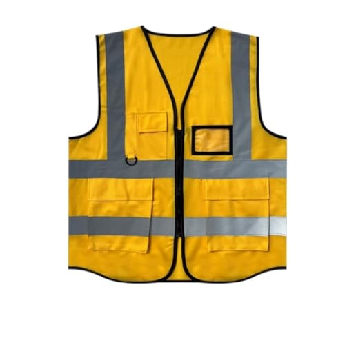 BOGAZY Reflektierende Weste Reflektierende Weste Weste Verkehr Baustelle Radfahren Reflektierende Kleidung Warnweste(Yellow) von BOGAZY