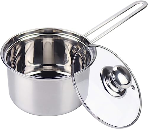 BOGDTF Safe Cooking Pot Soup Pot Single Handle Cooker Induction Cooker Thickened Universal Milk Mini Stainless Steel Milk Pan BOGDTF Safe Cooking Pot Soup Pot Single Handle Cooker Induction Cooker Thickened Universal Milk Mini Stainless Steel Milk Pan von BOGDTF
