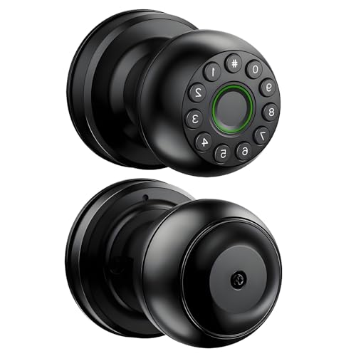 BOGJFC Fingerabdruck-Türschloss SmarDeer L016-TYBT, Tuya Bluetooth Smart Lock mit umkehrbarem Griff, biometrischer Zugang for Holztüren, Bohrinstallation erforderlich von BOGJFC