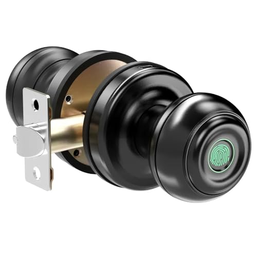 BOGJFC Smart Lock Fingerprint Tuya Bluetooth Keyless Entry Zylindrischer elektronischer Türknauf Selbstverriegelnd Biometrische for Stahl-, Holz- und Glastüren BOGJFC Smart Lock Fingerprint Tuya Bluetooth Keyless Entry Zylindrischer elektronischer Türknauf Selbstverriegelnd Biometrische for Stahl-, Holz- und Glastüren von BOGJFC