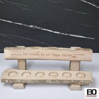 Schnapsbank Für Imker Mit 6 Gläser Imkergeschenk von BOGravurtechnik