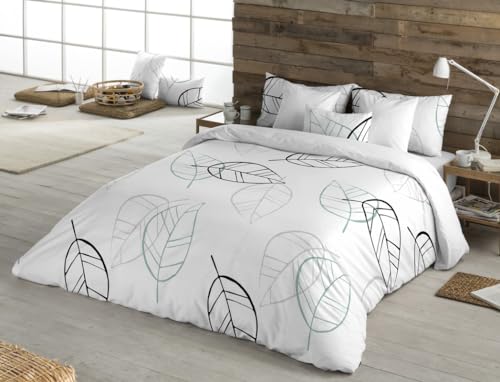 BOHEME Bettbezug 100% Baumwolle Leaf 220 x 220 cm - Bett 135 cm von BOHEME