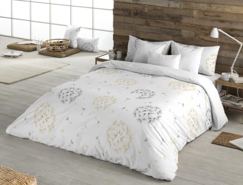 BOHEME Bettbezug Dandelion Bett 90 cm - 150 x 220 cm, 100% Baumwolle mit Druckknöpfen von BOHEME