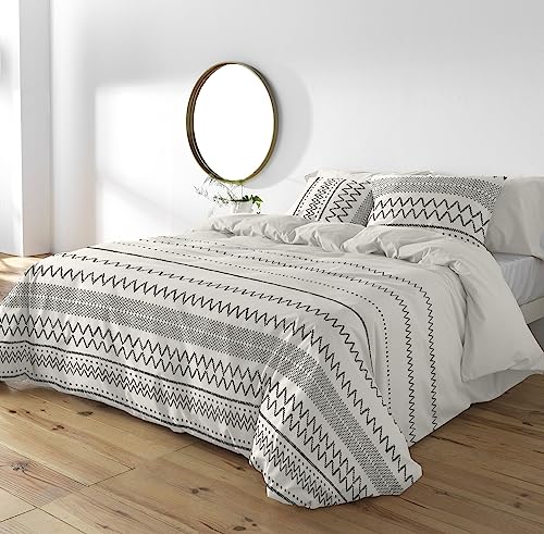 BOHEME Bettbezug Levante für Betten mit 135 cm – 220 x 220 cm, 100% Baumwolle, Verschluss mit Druckknöpfen von BOHEME