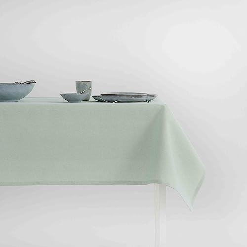 BOHEME Tischdecke, einfarbig, schmutzabweisend, Baumwolle, Jade, 140 x 140 cm von BOHEME