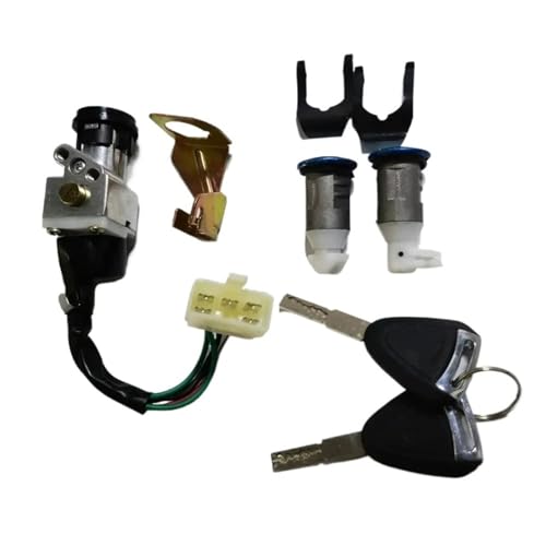 Zündschloss Motorrad 5-Draht-Zündschlossschlüsselsatz Für Scooter Moped WH125T Zündschalter Motorrad von BOHHO