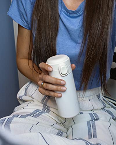 BOHORIA® Coffeeholic Grande (450ml) Thermobecher Kaffeebecher to Go | Perfekt als Coffee to Go Becher, Isolierbecher für Schule, Uni oder Sport | Travel Mug (Ivory) von BOHORIA