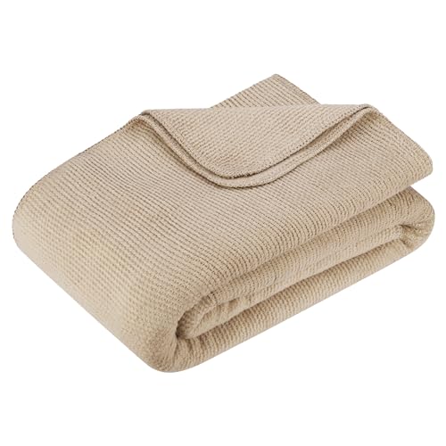 BOHORIA® Kuscheldecke Premium Pure Cotton 150x200cm | Superweiche Decke für Sofa, Sessel & Bett | Baum-Wolldecke Tagesdecke Sofadecke Wohndecke (Sepia, 150 x 200 cm) von BOHORIA