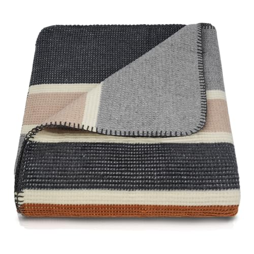BOHORIA® Kuscheldecke Pure 150x200cm | Wärmedecke für Sofa, Sessel & Bett | Baumwolldecke Sofadecke Wohndecke (Toffee, 150 x 200 cm) von BOHORIA