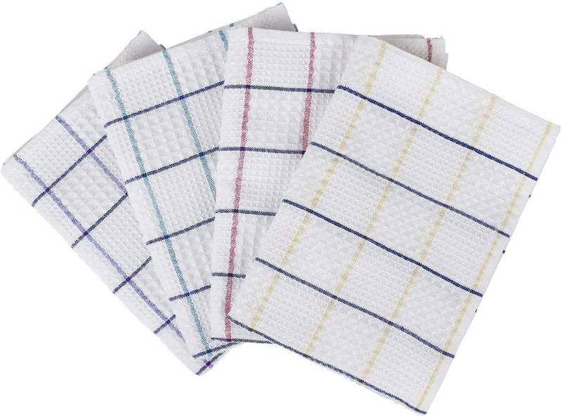 BOHORIA Geschirrtuch BOHORIA® Geschirrtücher 4er Set - 70% Baumwolle/30% Mikrofaser 45x60cm von BOHORIA