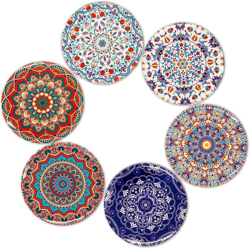 BOHORIA Getränkeuntersetzer BOHORIA® Premium Design Untersetzer (6er Set) - (rund, 9cm), Natur-Kork von BOHORIA