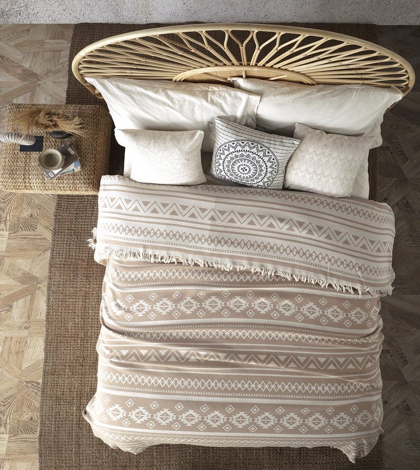 BOHORIA Tagesdecke BOHORIA® Premium Tagesdecke "Ubud" (150x200cm / 220 x 240cm), mit Muster von BOHORIA