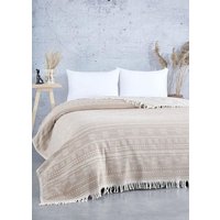 Gemütliche Tagesdecke | Bettüberwurf Wohndecke Wendedecke Sofadecke Modern Blanket 100% Baumwolle, Oeko-Tex® | Yucatan Throw, 220x240cm von BOHORIADE
